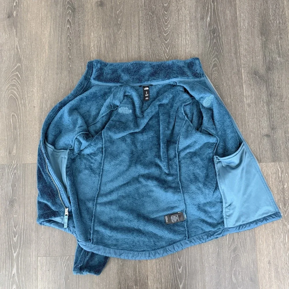 The North Face Womens Osito Jacket Blue Size Medium Full‎ Zip Soft Cozy Gorpcore - Picture 8 of 16